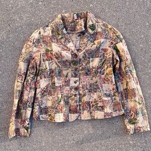 Polo Ralph Lauren jeans patchwork boho bohemian jacket coat blazer cottagecore